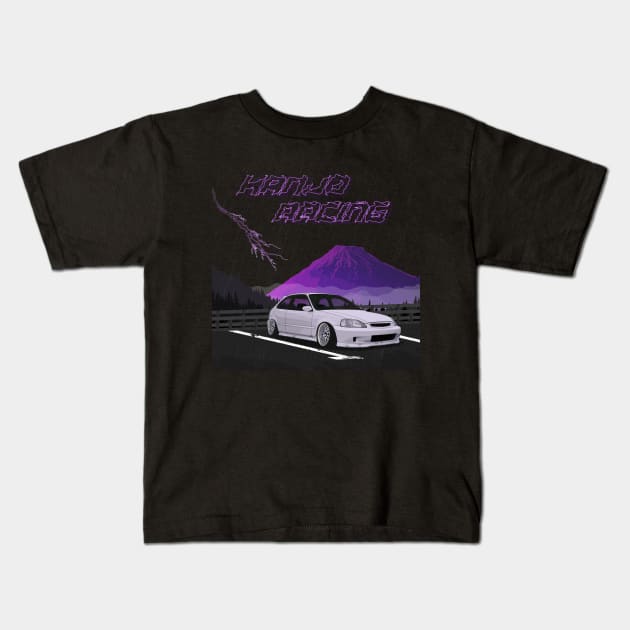 Honda Civic Kids T-Shirt by brendobar